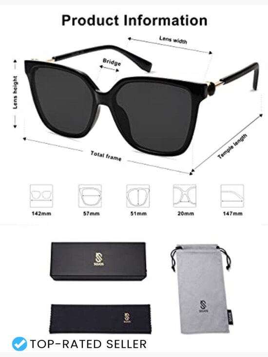 Trendy Square Sunglasses UV400 Protection Fashionable Plastic Frame main image 4